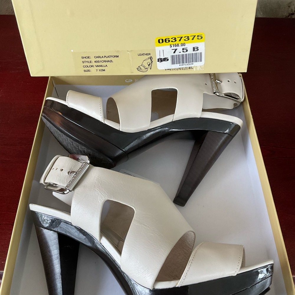 MICHAEL Michael Kors Beige and Black Platform Sandals